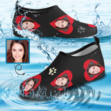 Custom Girlfriend Face Red Heart Men's Slip-on for sport Quick-Dry Barefoot Aqua Shoes
