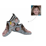 Custom Kid Face Planet Kid's Barefoot Slip-on for sport Quick-Dry Aqua Shoes