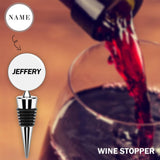 Custom Name Zinc Alloy Wine Bottle Stoppers