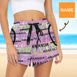 Design Name Purple Women's Personalized Mid-Length Board Shorts Swim Trunks Made for You Custom Shorts Gift