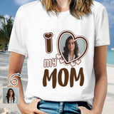 Custom Picture Heart I Love My Mom Shirt Mother's Day Shirt Mother's Day Gift