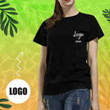 Custom Logo Women's All Over Print T-shirt Design Tee with Picture&Face&Name For Girlfriend