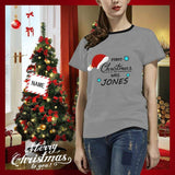 Custom Name Shirt Christmas Gift Women's All Over Print T-Shirt Design Your Own Shirts for Female