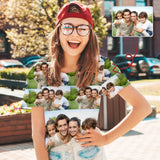 Custom Photo T-shirt Women's All Over Print T-shirt Design Tee with Family Picture For Female