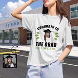 Personalized My Face on A Shirt We Love You Women's All Over Print T-shirt Personalized Graduation Gift