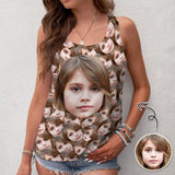 Custom Daughter Face Tops Personalized Women's All Over Print Tank Tops for Her