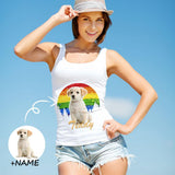 Custom Name&Photo Pet Tank Tops For Women Racer Back Tank for Ladies Personalized Tank Top Design Your Own