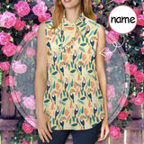 Custom Name Tank Tops Parrot Women's Sleeveless Shirt Print Your Own Shirt