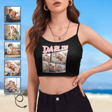 Custom Photos Darling Tank Tops Personalized Women's Spaghetti Strap Crop Top