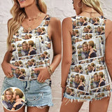Custom Tank Tops with Photo Design Stitching Women's All Over Print Tank Tops