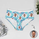 Custom Husband Face Petal Women's Lace Panties Personalized Boyfriend Face Women Underwear