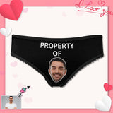 Custom Face Property Underwear for Ladies Personalized Women's All Over Print High-Cut Briefs Funny Valentine's Day Gift