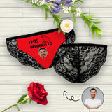 Custom Face Sexy Underwear Personalized Red Women's Lace Panty Valentine's Day Gift For Her