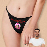 Custom Face Thongs Underwear for Women Personalized Ice Cream Women's G-String Panties Gift For Her