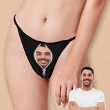 Custom Face Thongs Underwear for Women Personalized Zipper Photo Women's G-String Panties Customized Panty Thong Lingerie