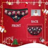 Custom Face Underwear Design Christmas Pattern Panties Personalized Women's All Over Print High-cut Briefs