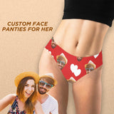 Custom Face Underwear for Her Personalized Love Heart Women's Panties Classic Thongs Lingerie Valentine Gift for Her