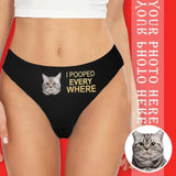 Custom Face Underwear for Women Personalized My Cat Lingerie Women's Classic Thongss Gift For Her