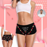 Custom Face Underwear Personalized Licked It Women's Boyshort Panties Funny Lovers Gift