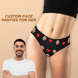 Custom Face Underwear Personalized Loving Heart Lingerie Women's Classic Thong Valentine's Day Gift For Her