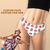 Custom Face Underwear Printed Sexy Red Lips on Lingerie Women's Classic Thong Valentine's Day Gift