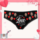 Custom Face Underwear You Are My Love Personalized Women's All Over Print High-cut Briefs Valentine's Day Gift For Her