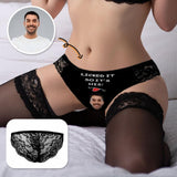 Custom Face Womens Panties Printed Sexy Licked It on Underwear Personalized Women's Lace Panty