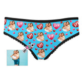 Custom Photo Underwear Personalized BFF Women's All Over Print High-cut Briefs Honeymoon Gift for Her