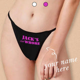 Custom Thongs Underwear with Name Personalized Sexy Gift Women's G-String Panties for Her