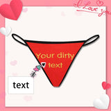 Custom Thongs Underwear with Text Personalized Your Dirty Women's G-String Panties Honeymoon Gift for Her
