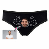 Custom Underwear with Face Personalized Husband Face Muscle Women's High-cut Briefs Funny Lovers Gift