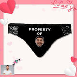 Custom Womens Panties Personalized Face Property Sexy Underwear Women's Lace Panty Honeymoon Gift Valentine's Day Gift