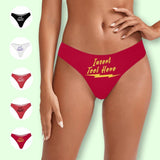 Funny Sexy Slutty Naughty Bachelorette Party Gift Lingerie Womens Underwear Insert Tool Here Women's Classic Thongs