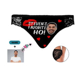 Personalized Face&Name Lace Panties Custom Favorite Ho Sexy Underwear Women's Lace Panty Honeymoon Gift