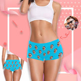 Personalized Face Underwear Custom Lover Women's Boyshort Panties Customized Print Gift
