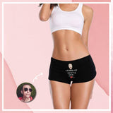 Personalized Face Underwear for Her Custom Licked Women's Boyshort Panties Funny Lovers Gift