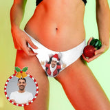 Personalized Face Underwear for Her Custom Santa Hole Lingerie Women's Classic Thong Funny Gift