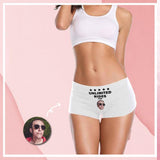 Personalized Face Underwear for Her Custom Unlimited Rides Women's Boyshort Panties