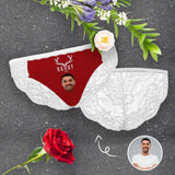 Personalized Face Womens Panties Custom Horny Sexy Underwear Women's Lace Panty Gift For Her
