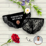 Personalized Lace Panties Custom Face Finished Underwear Women's Lace Panty Honeymoon Gift