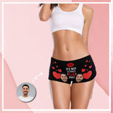 Personalized Lick Itself Women's Underwear Custom Face Women's Boyshort Panties for Her