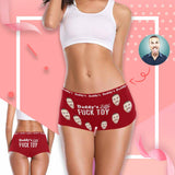 Personalized Photo Underwear Design Your Image Custom Face Fuck Toy Women's Boyshort Panties