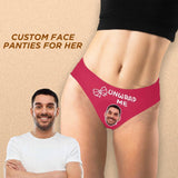 Personalized Underwear for Her Custom Face Pink Bow Lingerie Women's Classic Thong Funny Lovers Gift