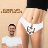 Personalized Underwear for Her Custom Face Slingshot Women's Classic Thong Funny Lovers Lingerie Gift