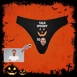 Personalized Underwear for Her Custom Face Talk Spooky Women's Classic Thongs