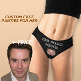 Personalized Underwear for Her Custom Face&Text Women's Lingerie Classic Thongs Funny Valentine's Day Gift