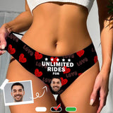 Personalized Women's Underwear Custom Face Unlimited Rides Printing Lingerie Women's Classic Thong for Her