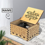 Custom Name Classic Design Wooden Music Box Made for You Personalized Music Box Gift