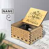 Custom Name Crown Best Mom Wooden Music Box Design Your Own Personalized Text Music Box