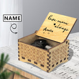 Custom Name Love Mom Always Wooden Music Box Personalized Your Own Design Music Box